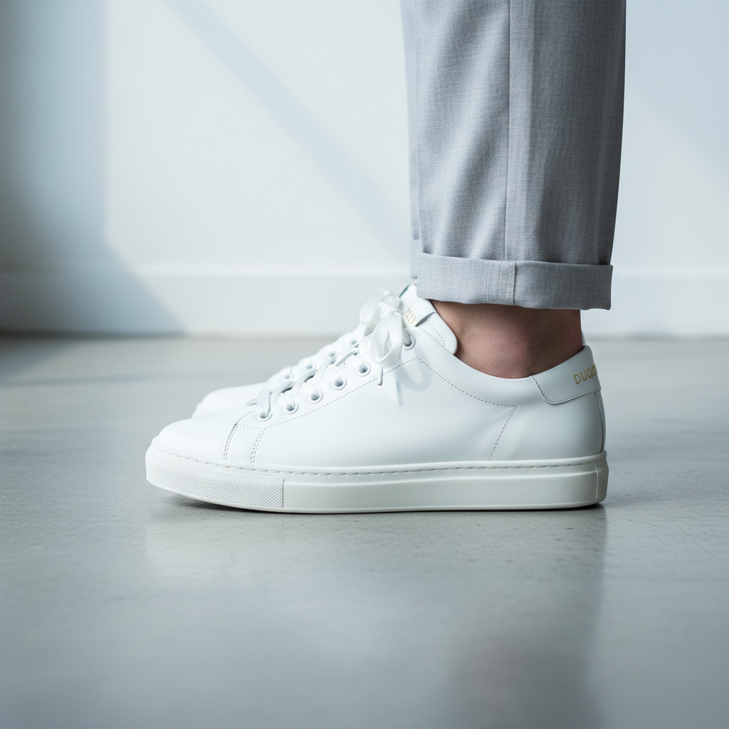 La Purezza White leather editorial try-on